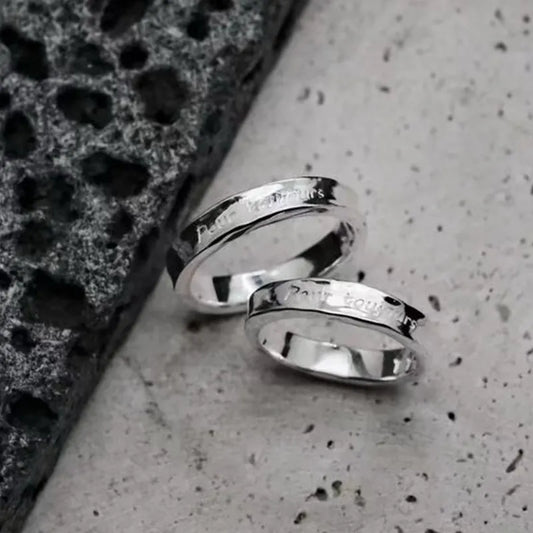 Sterling Script Circle Ring